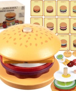 Дървен бургер за игра Kruzzel 22673