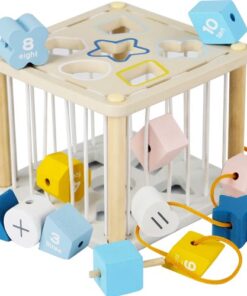 Дървен детски сортер за игра и обучение Kruzzel