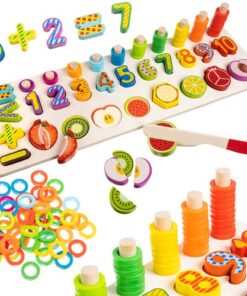 Дървен сортер за плодове и цифри Kruzzel 22607