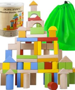 Дървени блокчета за игра 100 бр. Kruzzel 22666