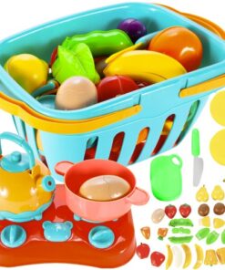 Зеленчуци и плодове за за детска игра с кошница 22877