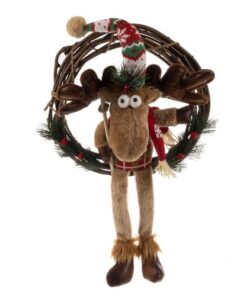 коледен венец на вратата еленче