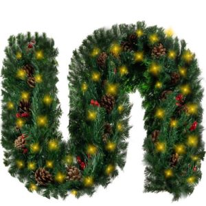 Коледен гирлянд за елха 2.7м с LED лампички Ruhhy 22322