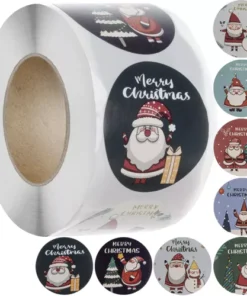 Коледни стикери ролка 500 бр. Ruhhy 22328