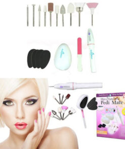 Комплект за маникюр с електрическа пила и пила за пети 18 части