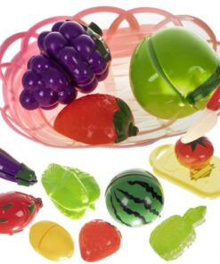 Комплект плодове и зеленчуци за рязане в кошница 22576