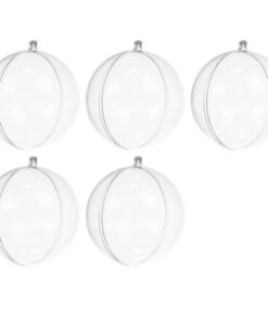 Прозрачни топки за елха 10 см - комплект 5 Ruhhy