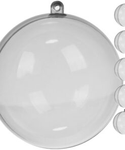 Прозрачни топки за елха 12 см комплект 5 бр Ruhhy