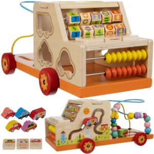 Сортер за деца дървена кола Kruzzel 22652