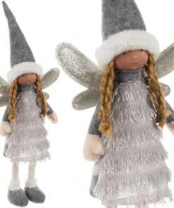 Фея сива коледна фигурка Ruhhy 22343