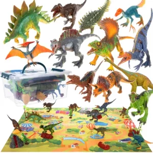 Динозаври за игра с постелка 24 бр. Kruzzel