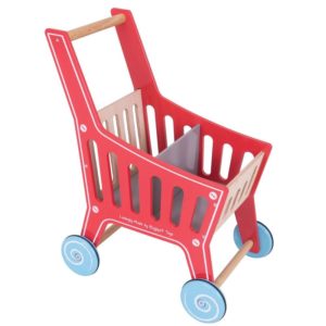 Дървена детска количка за пазаруване Bigjigs