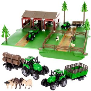 Ферма с животни с 2 фермерски коли Kruzzel