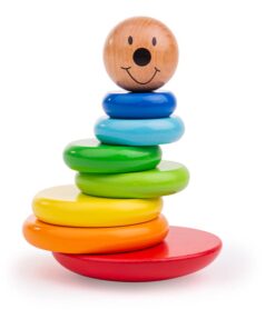 Магнитни дървени блокчета за подреждане Bigjigs