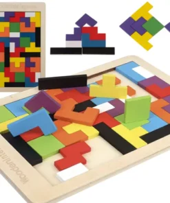 Дървен пъзел за деца Тетрис Kruzzel 22667