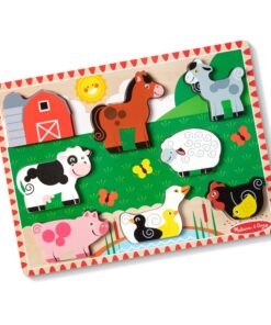 Дървен детски пъзел Селскостопански животни Melissa & Doug