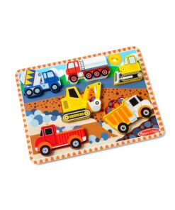 Дървен детски пъзел Строителни машини Melissa & Doug