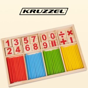 Дървени пръчици за учене на броене Kruzzel 22447