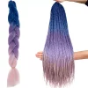 Изкуствена омбре коса синьо виолетови плитки Soulima 23577