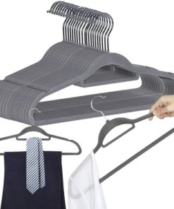 Комплект закачалки за дрехи 20 бр в сиво Ruhhy 22535