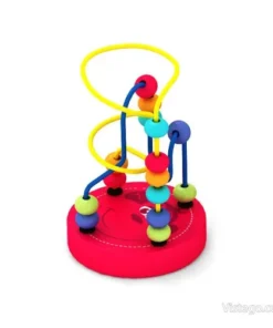 Дървен лабиринт с мъниста за игра - маймунка