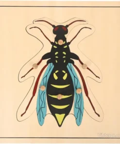 Дървен пъзел с животни за игра - оса