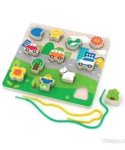 Дървен пъзел за игра - градска среда