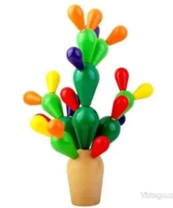 Дървен пъзел за сглобяване с кактус