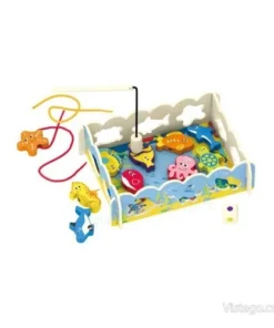 Дървен риболов за деца с морски животни