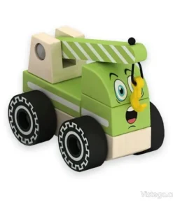 Дървена играчка за сглобяване - кран