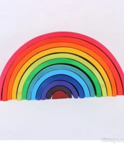 Дървена цветна дъга за творческа игра