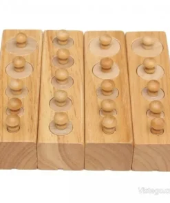 Дървени цилиндри за умело детско учене