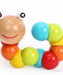 Дървено червейче за игра и сръчност