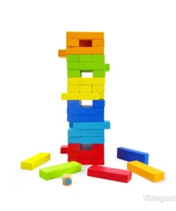 Игра за баланс за деца – дженга със зарче