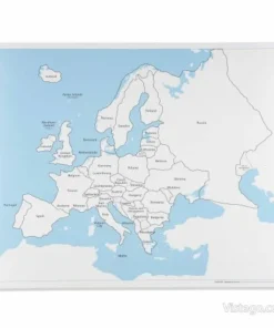 Карта на Европа за учене - шаблон
