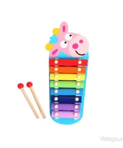 Ксилофон за деца с розова крава
