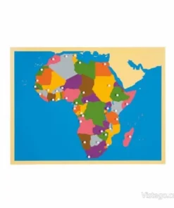 Пъзел Монтесори за учене – карта на Африка