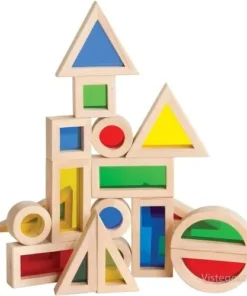 Полупрозрачни цветни фигури с рамки