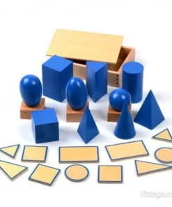 Сини геометрични тела за Монтесори