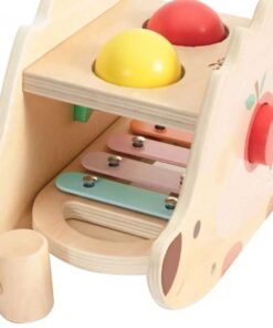 Дървена детска игра сортер таралеж с ксилофон