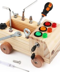 Дървено камионче - играчки Монтесори