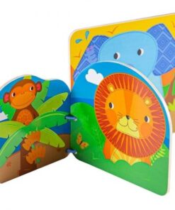 Книга за бебе от дърво и плат