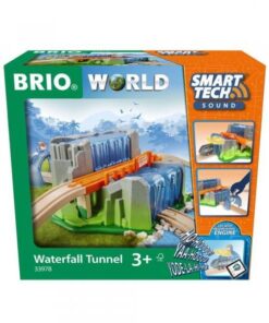 Тунел за водопад за влакче на релси