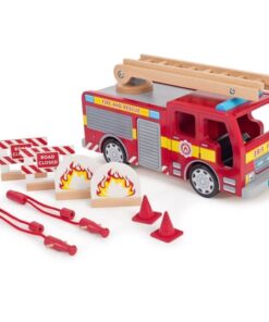 Дървен пожарникарски камион Bigjigs