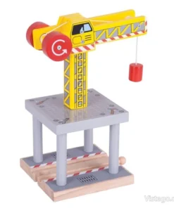 Дървен кран за игра с магнитен товар