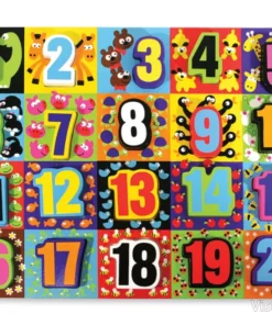 Дървен пъзел с цифри за игра и учене