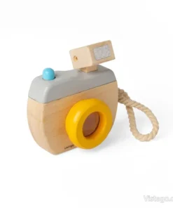 Дървена играчка фотоапарат за ролеви игри