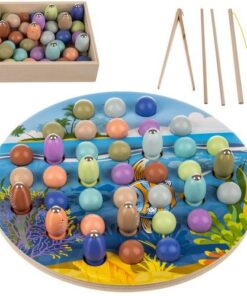 Дървена играчка - Магнитен риболов