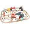Дървено влакче с релси с кръстовище 130 елемента