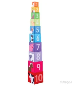 Детски кубчета за подреждане – Ферма